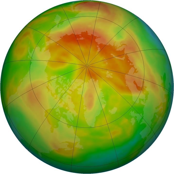 Arctic ozone map for 05 May 2014
